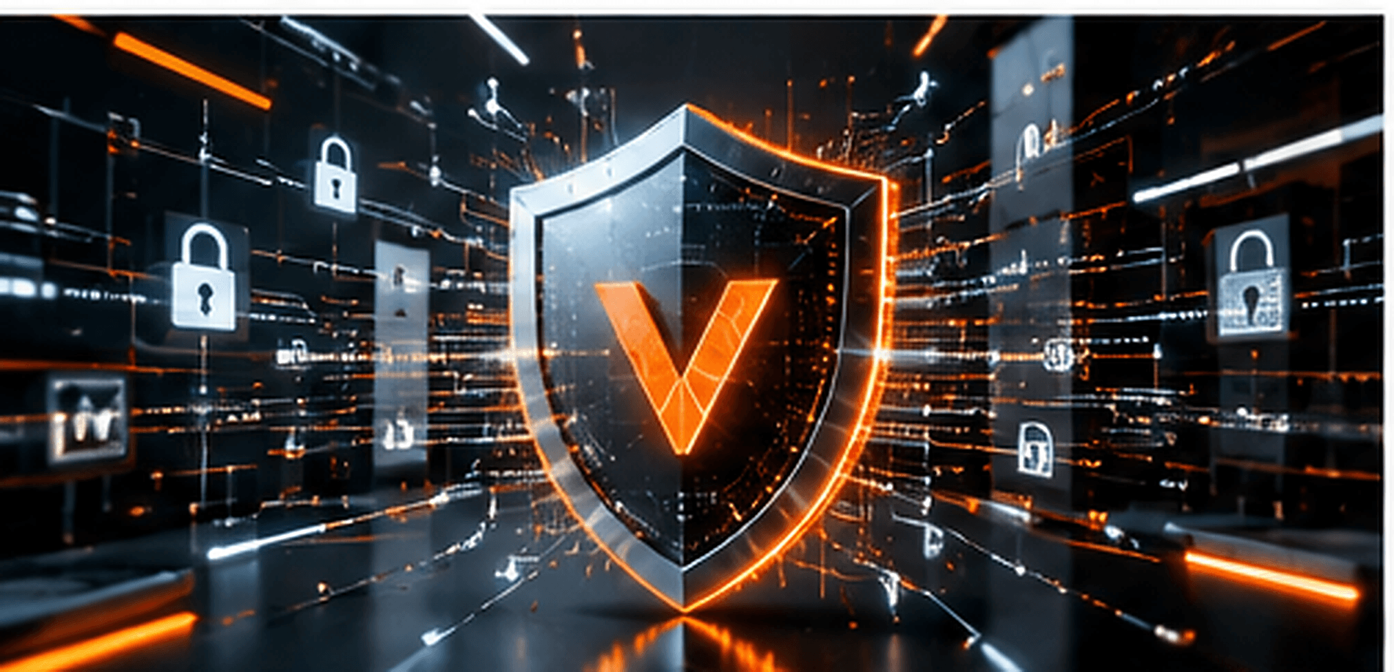 数字环境中带有 Virtek 标识的防护盾